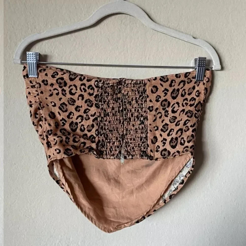 Reformation Dillon Linen Brown Crop Top Size 2